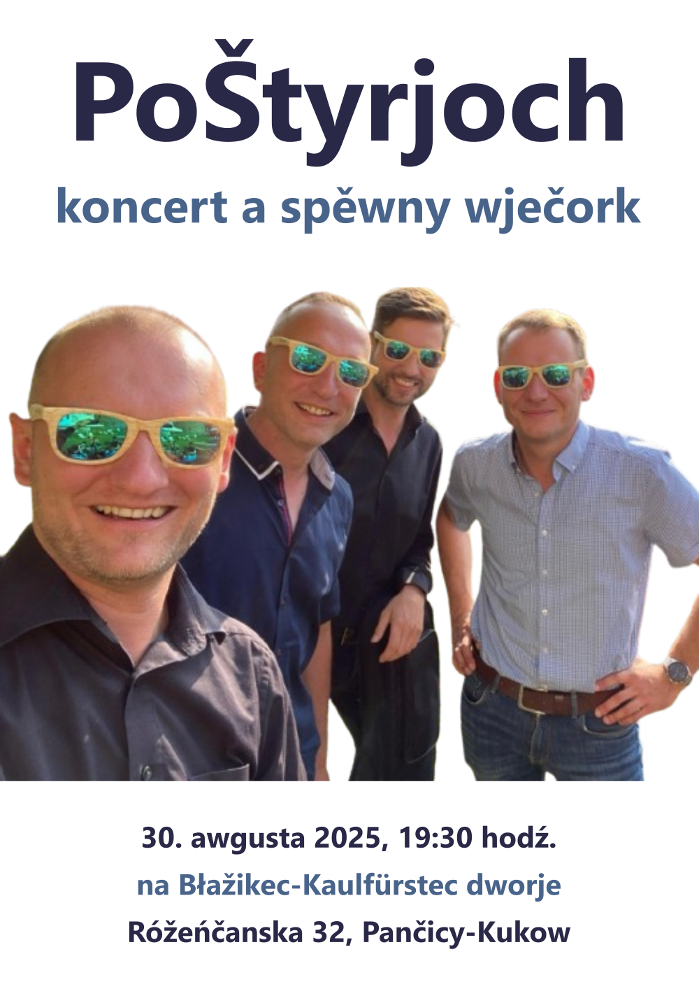 Spěwny wječor z »PoŠtyrjoch« 2025